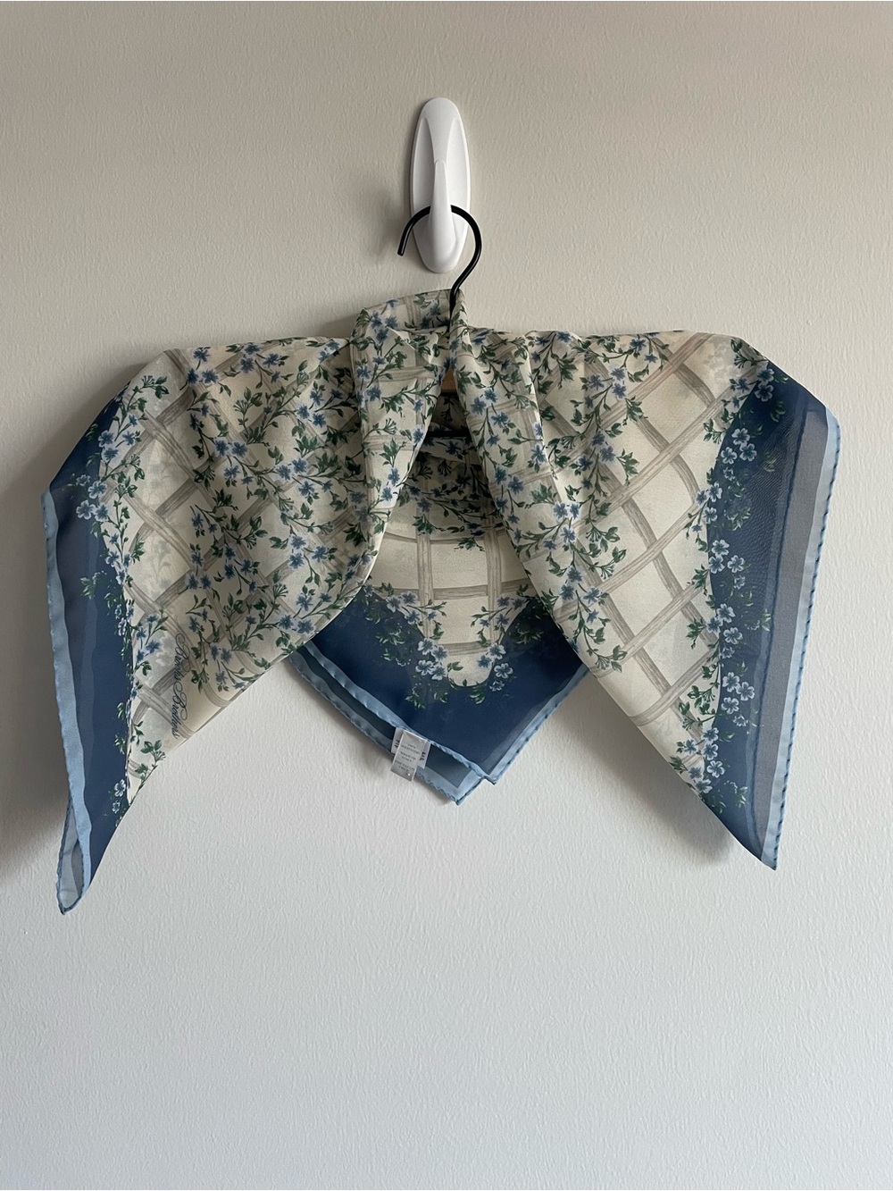 Brooks Brothers floral lattice scarf garden party Bridgerton regency cottagecore